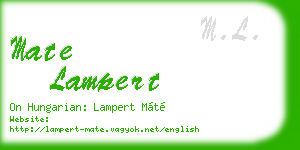 mate lampert business card